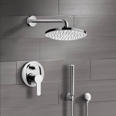 Rain Shower System with Handheld, Rain Shower Head, Shower Faucet Set